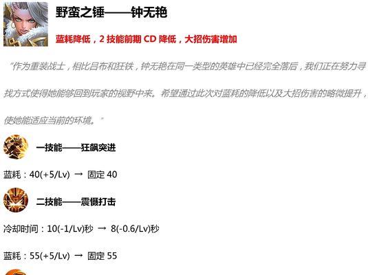 王者荣耀12月1日英雄调整内容一览（新版本即将上线）